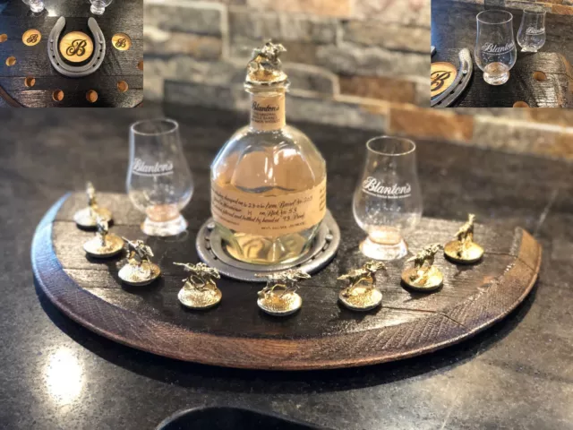 Blanton’s “Triple Crown” Display REAL Bourbon Barrel Wood Blantons Stopper Cork