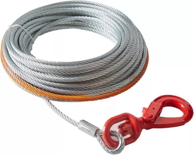 VEVOR Galvanized Steel Winch Cable 3/8Inch 100Feet 15,200 lbs Breaking Strength~