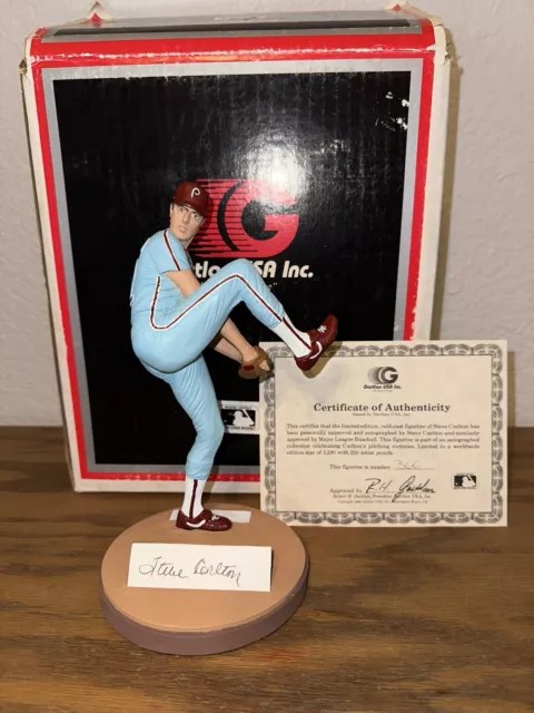 Steve Carlton Signed Auto Gartlan COA Statue Figure Philadelphia Phillies NEW