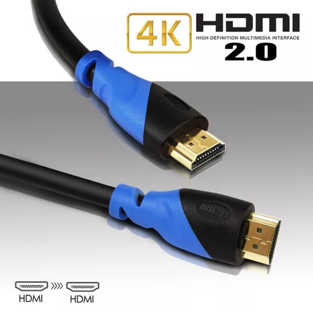 6ft-50ft Ultra HDMI 2.0 a Cable 2160p@60Hz Hi-Speed+Ethernet HDTV 4K 3D GOLD Lot