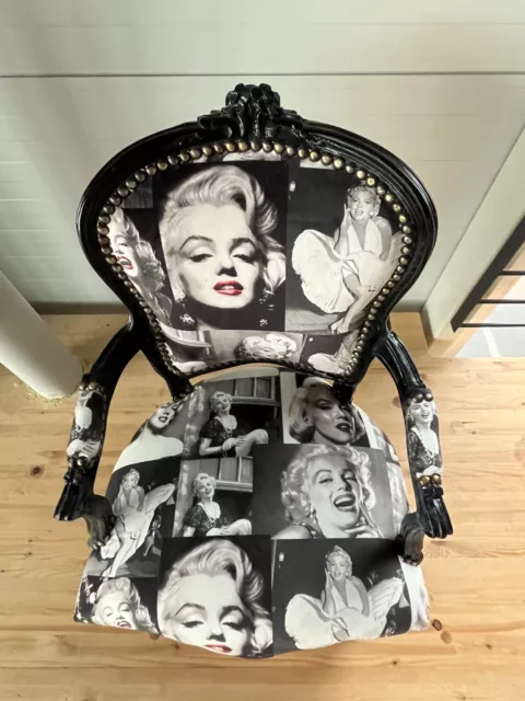 Armchair Marilyn Monroe Print French Louis Style Chair Home Devor Baroque Style 3