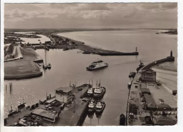 postcard Bremerhaven, Geeste entrance with Weser ferry old!!