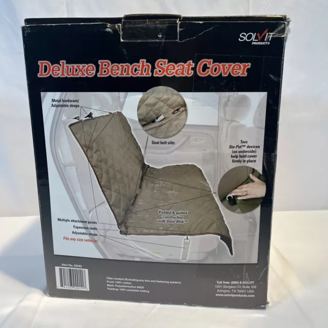 Solvit Products 62283 Deluxe Bench Seat Cover Green - EUC 3