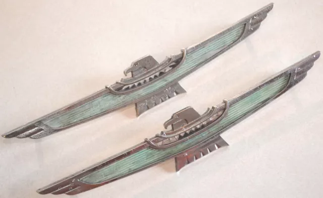 1961-1963 Ford Thunderbird Roof Side Emblem Ornament Retainers & Insert OEM 1962