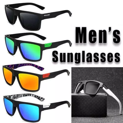 Mens Polarized Sunglasses Women Retro Square Sport Driving Cycling Fishing UV400