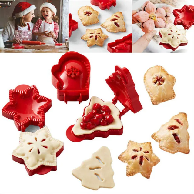 Christmas Cookie Mould Apple Pie Mold Cookie Moulds Toys Kitchen Baking Tools AU