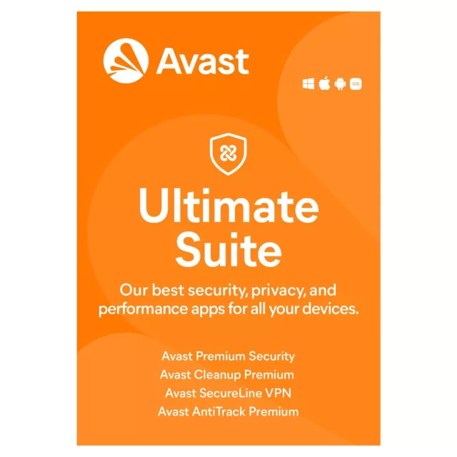 Avast Ultimate Suite 2024 10 PC Devices 1 Year (CARD BY POST)