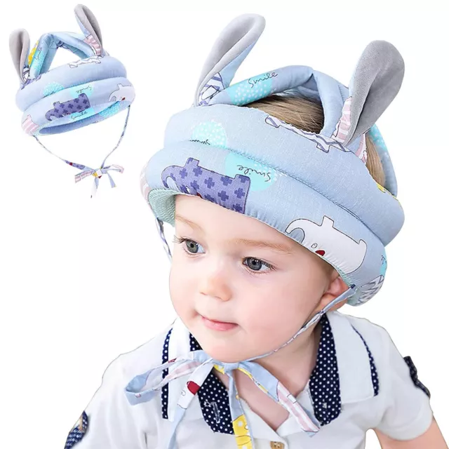 Protección La Cabeza Casco De Seguridad Para Aprender Gatear Bebe Niño Azul Azul