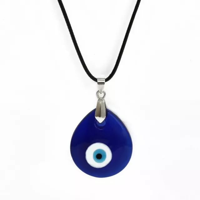 Lucky Evil Eye Beads Blue Eye Waterdrop Pendant Necklace Clavicle Women Jewelry