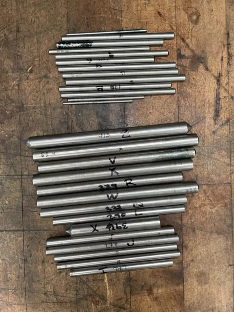 Lot of HSS Drill Blanks, Letter & Number
