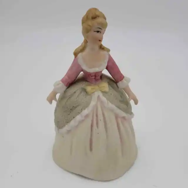 Vintage Lefton's Home Decor Lady Figurine Bell One Size Multicolor Ceramic