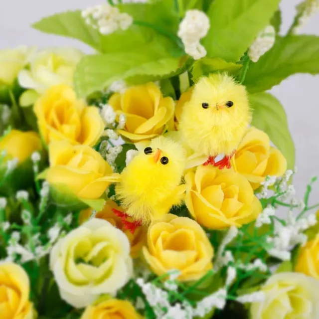 60pcs Artificial Simulated Chicken Mini Chick Plush Toys  Easter Party Favor