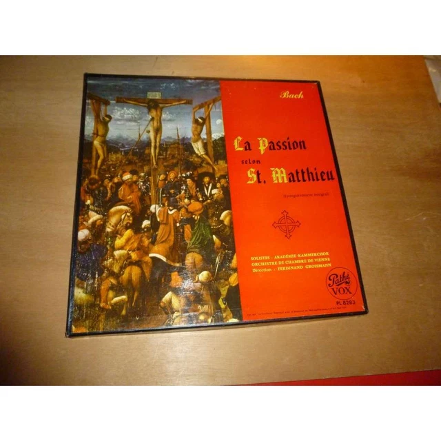 FERDINAND GROSSMANN la passion selon saint matthieu BACH - PATHE VOX 3 Lp BOX