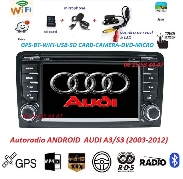 AUTORADIO CARPLAY AUDI A3/S3 (20032012) Android 10 gps waze dvd usb