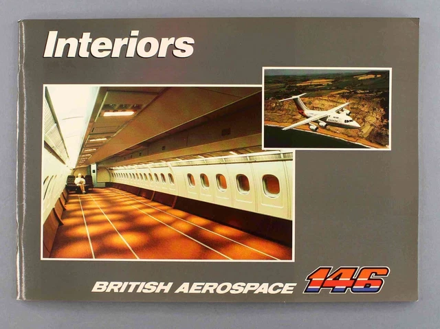 British Aerospace Bae 146 Interiors Manufacturers Sales Brochure 1986