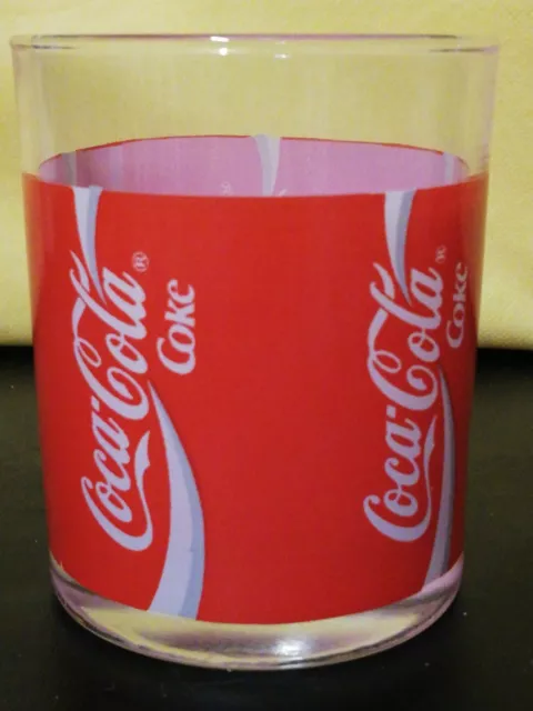 Coca Cola Coke Bicchiere Vetro Glass Verre Pubblicitario