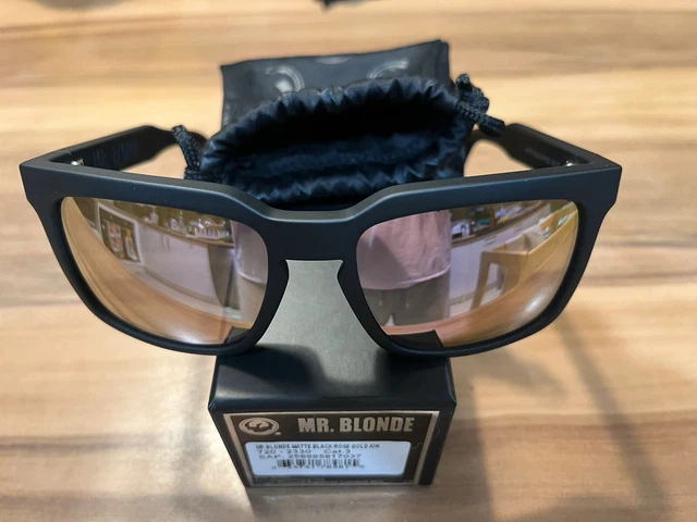 NEW DRAGON MR BLONDE Matte Black Rose Gold ION SUNGLASSES 720-2330