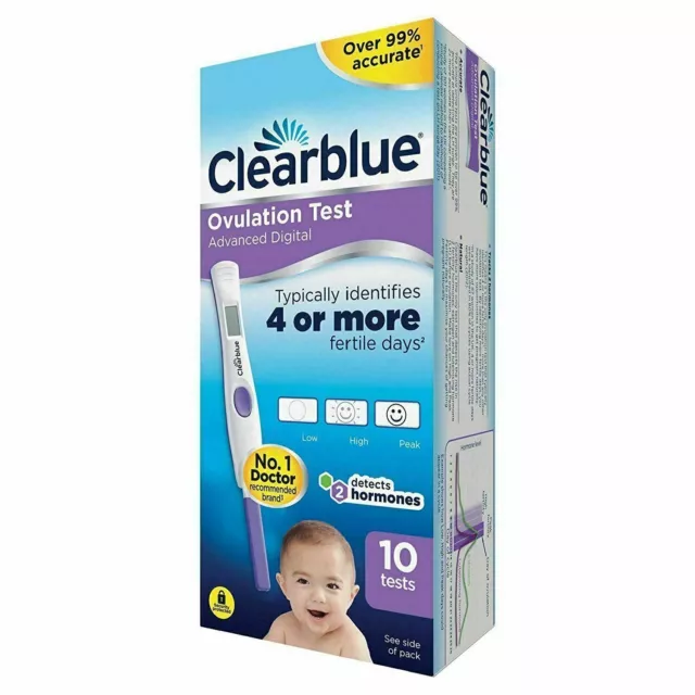 Clearblue Advanced Digital Ovulation 10 Test Kit with Dual Hormone LH Indicator 3