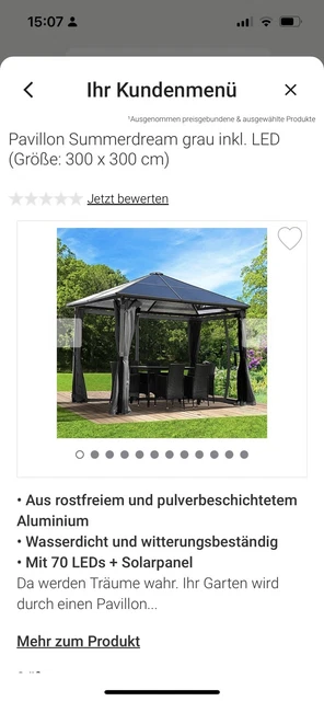 gartenpavillon 3x3 wasserdicht