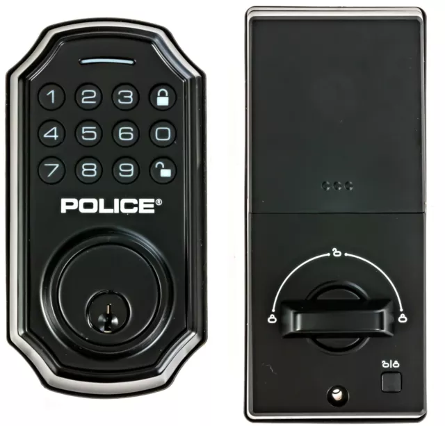 POLICE Keyless Entry Door Lock with Keypad Smart Deadbolt Front Door Lock w/ App