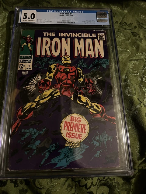 the invincible iron man 1 1968 cgc 5.0