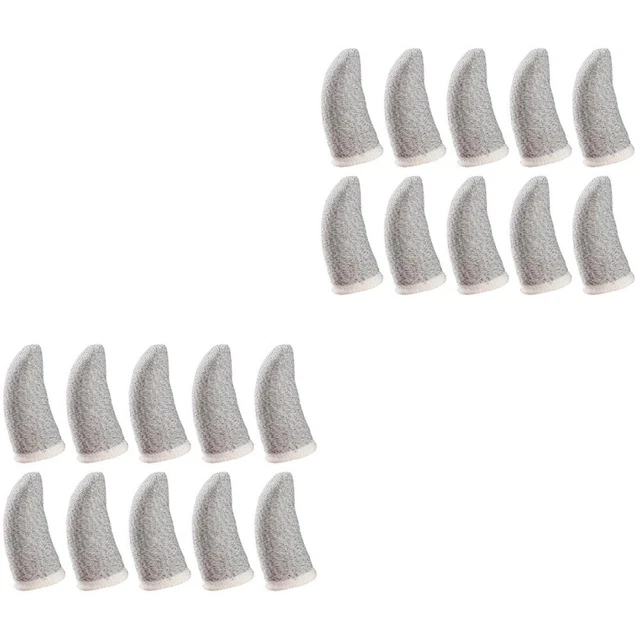 20 pz custodie per dita gioco fingerling fibra d'argento per gioco