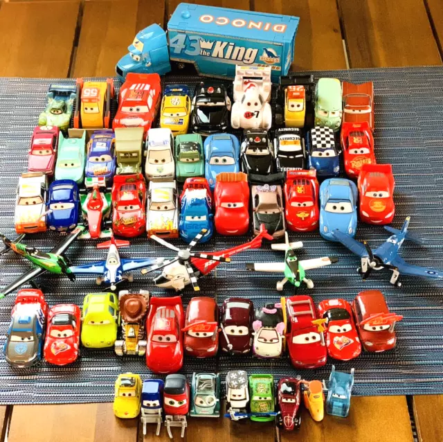 DISNEY PIXAR DIECAST Lot of 57 Cars, Planes, Helicopter, Sherriff ...