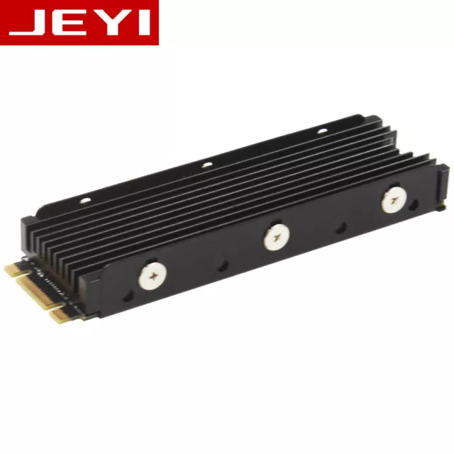 JEYI M.2 NVME NGFF 2280 SSD Kühlkörper Computer Kühlung Thermal Pad (Schwarz) 2