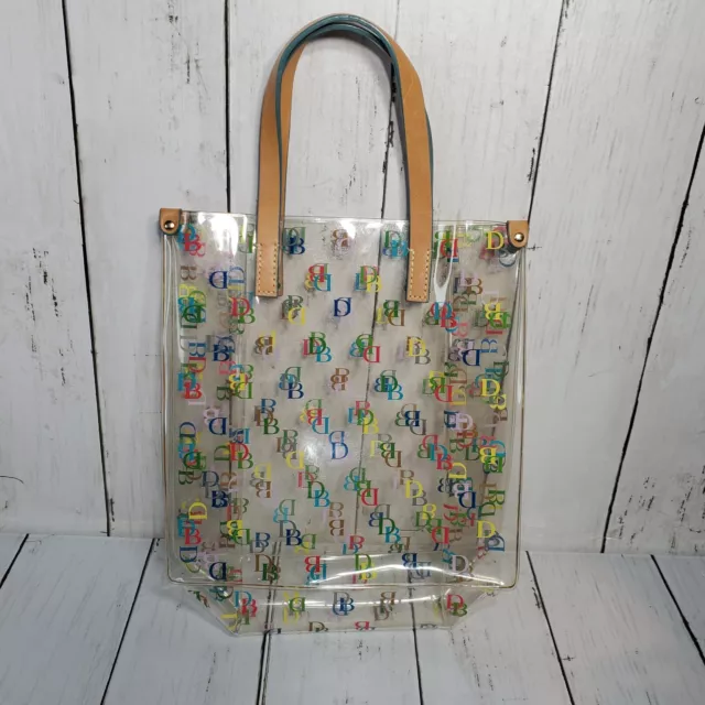 DOONEY & BOURKE Signature DB Small Clear Lunch Mini Tote Handbag Multi Color