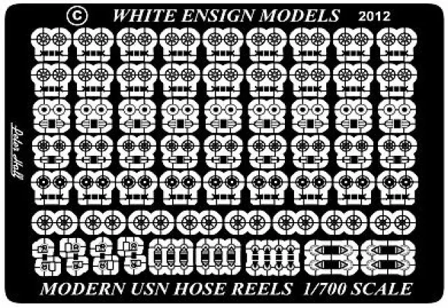 White Ensign Models 1/700 Modern USN Cable Reels Photoetch Enhancement Parts