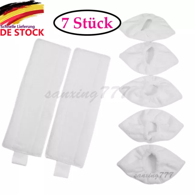 7x Mikrofaser-Tuchset Kompatibel für Kärcher Dampfreiniger EasyFix SC2, SC3 X1L4