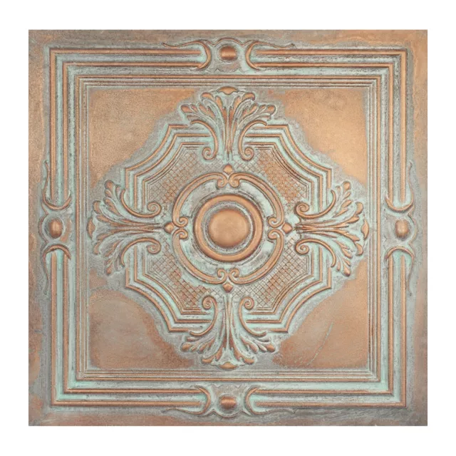 Faux tin vintage Ceiling tiles decor wall panels PL38 weather copper 10pcs/lot