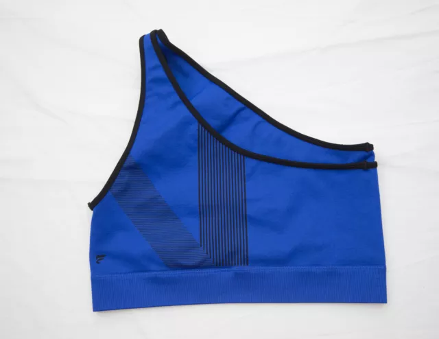 FABLETICS WOMENS INDY Sports Bra XL Blue Black Seamless support one strap  £10.34 - PicClick UK