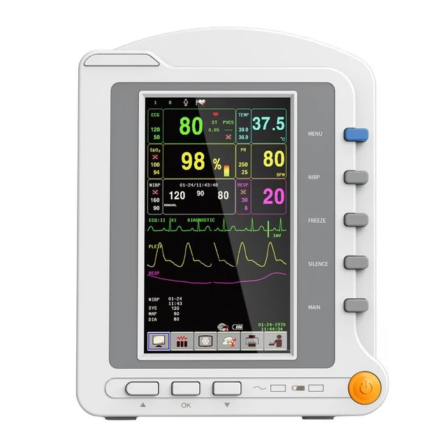 CMS6500 Portable 7'' TFT color LCD Screen Patient monitor Multi-parameter ICU