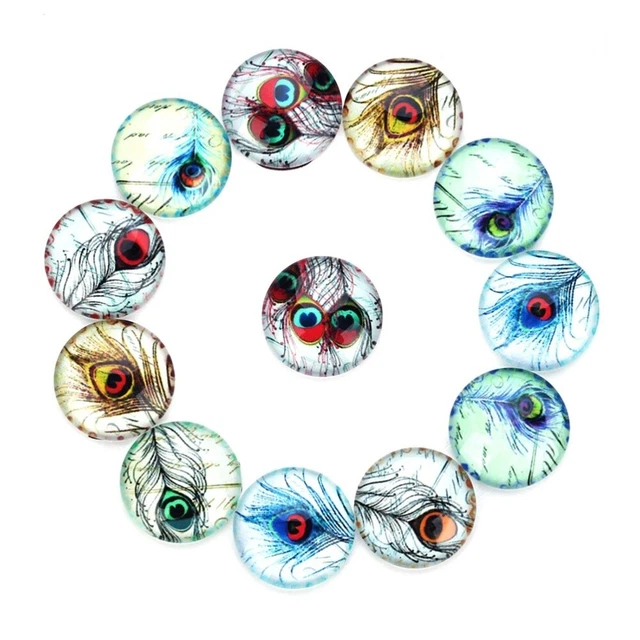 Aus Glas Mit Flacher Rückseite Pfau- Armbänder Machen