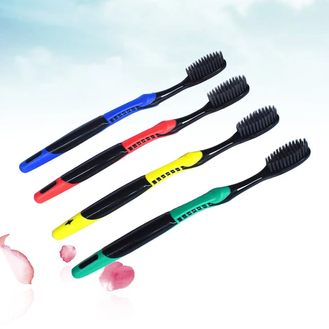 8 PIEZAS cepillo de dientes suave carbón de bambú cartón cepillo de dientes para casa (mixto