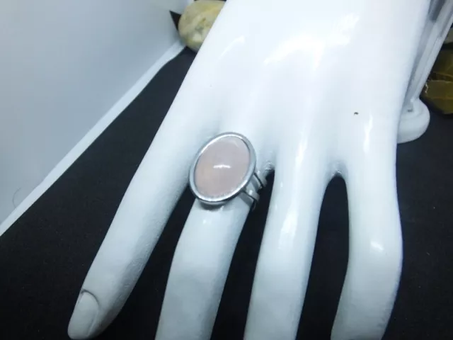 Bague en quartz rose - Paix intérieure / Amour / Sommeil / Stress - Bague lithot