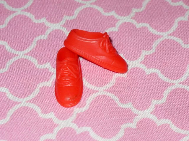 Mattel Barbie Doll Shoes ~ VINTAGE 1970s STARR RED GYM SHOES SNEAKERS Accessory Mattel Barbie Doll Shoes ~ VINTAGE 1970s STARR RED GYM SHOES SNEAKERS Accessory