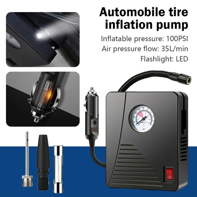 Car Air Tire Pump Inflator Compressor Digital Electric 100PS} 12 Auto D2S0