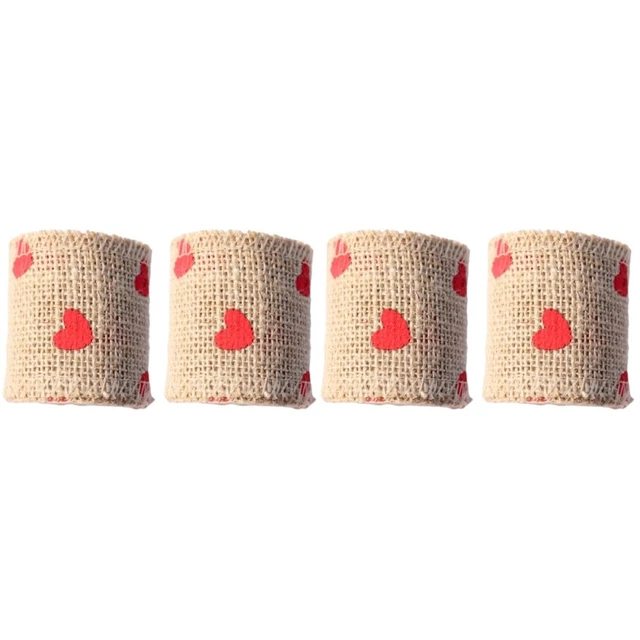 loose weave burlap roll 2x Jute Band Weihnachten Partei Liefert Weihnachten Stof