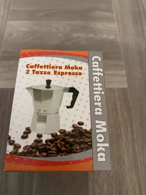 Caffettiera Moka 2 Tassen Espresso, neu mit Box