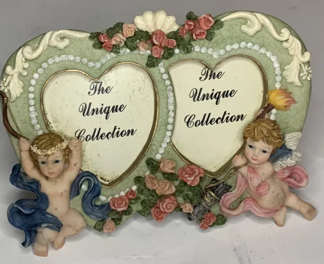 “The Unique Collection” Picture Frame- Cherub Angel Art Nouveau Hearts Flowers