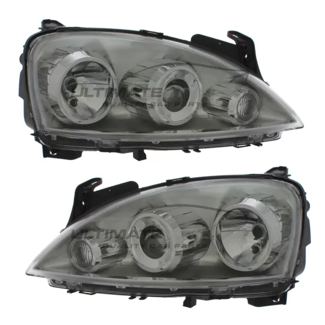 Headlights Vauxhall Corsa C Sxi 2003-2007 3 Pod Projector Headlamps Left & Right
