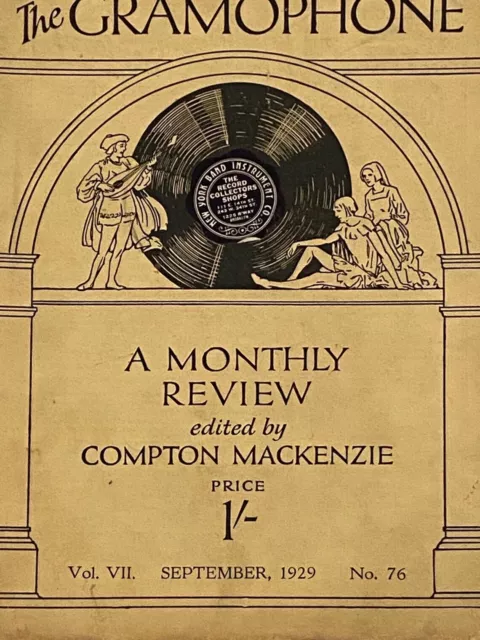 September 1929 GRAMOPHONE Magazine - a 78RPM Dreambook