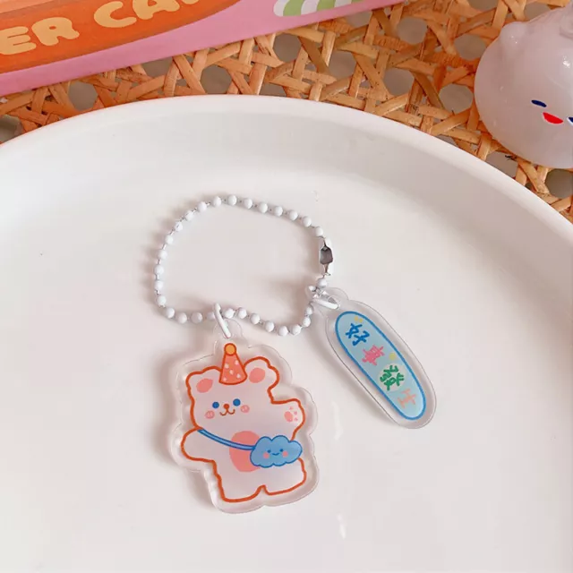 Mignon Porte-Clés Sac D'école Pendentif Ours Pendentif Porte-Clés Dessin %