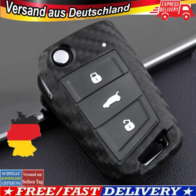 2 x Für VW Funk Schlüssel Autoschlüssel Silikon Hülle Cover Key