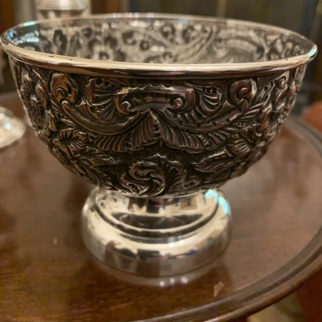 Solid Silver Victorian Bowl Hallmarked London On A F Very Pretty