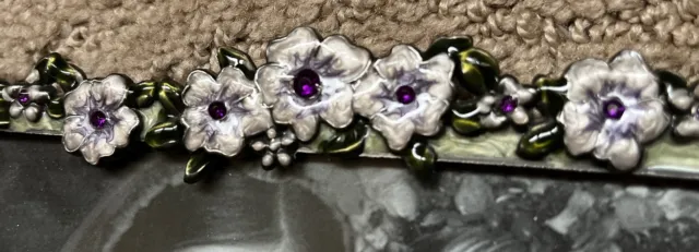 Jeweled Picture Photo Frame 4x6 Design Styles Metal Purple Flowers Green Marble