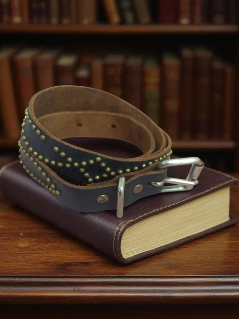 Levi's - Seine - Ceinture en cuir avec boucle et logo - Marron foncé