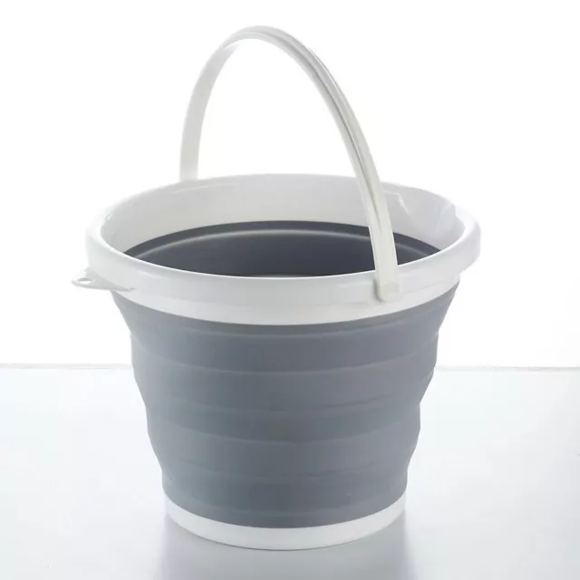 Collapsible Folding Plastic Bucket Kitchen Silicon Water Carrier Camping Garden